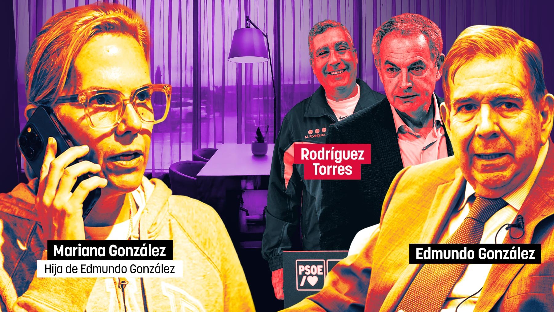 Edmundo González rompió a llorar con su hija por teléfono ante Zapatero al conocer el encarcelamiento de su yerno