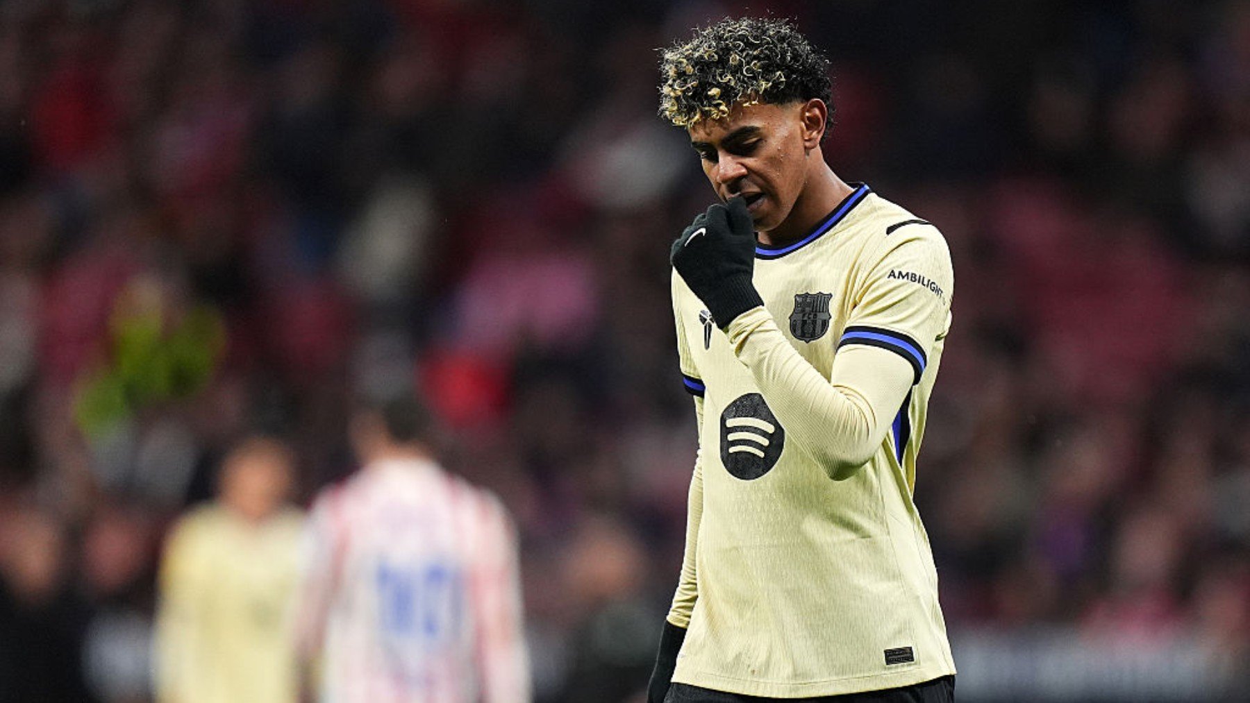 Lamine Yamal en el Atlético-Barcelona de Copa del Rey. (Getty)