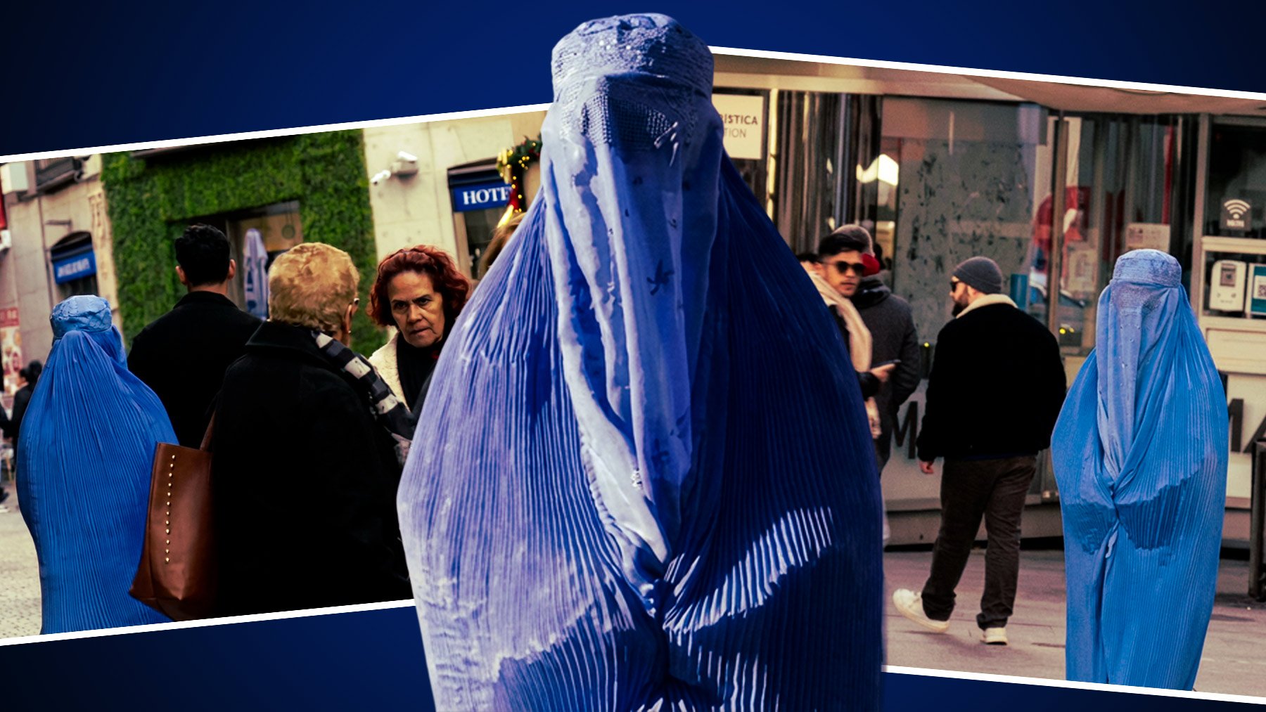 OKDIARIO saca a una periodista a la calle con un burka: No existo, es como estar en una cárcel de tela