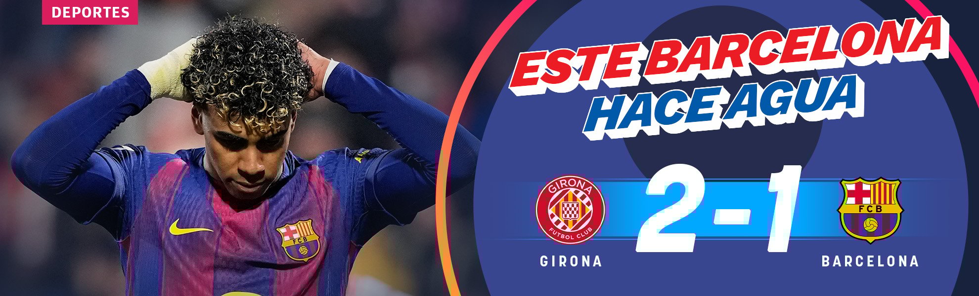 El Barcelona hace agua y cae derrotado en Gerona para hacer líder al Real Madrid