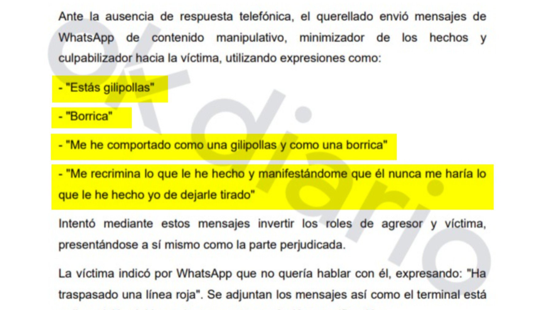 Los chats del nº 1 de la Policía con su víctima: Estás gilipollas, borrica
