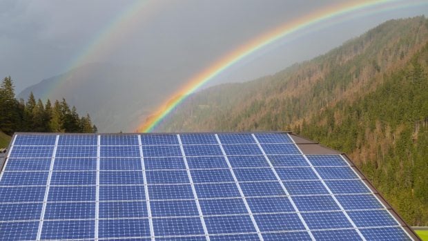 panel solar arcoiris