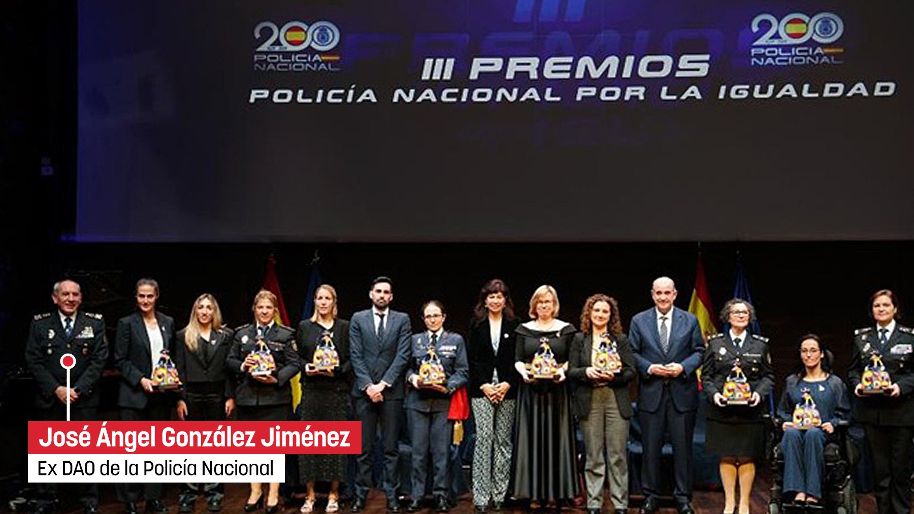 El ex DAO homenajeó a las mujeres policías en unos premios de Igualdad un mes antes de la violación