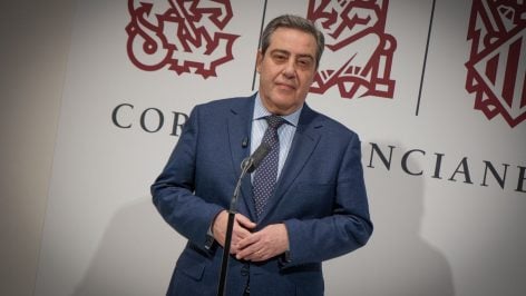 José María Llanos, en las Cortes Valencianas.