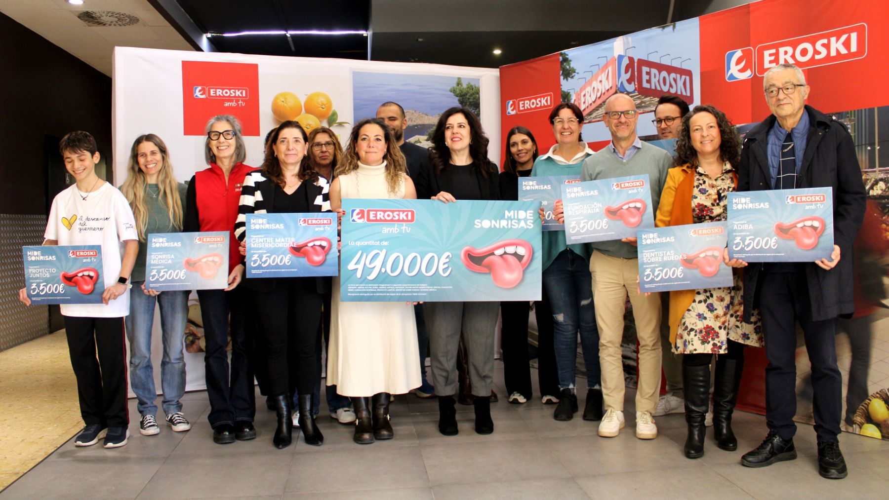 Clausura de la campaña solidaria ‘MideSonrisas’ de Eroski en Baleares.