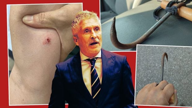 Marlaska, guardias civiles, valla