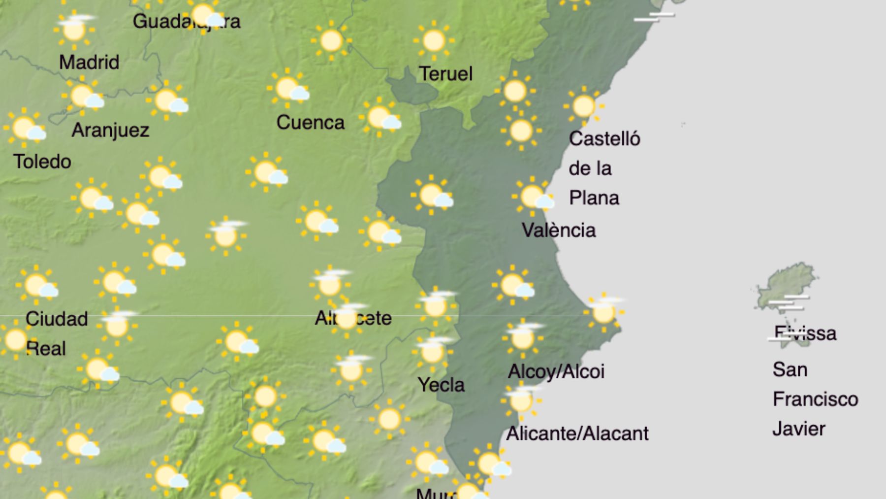 La AEMET mantiene a la Comunidad Valenciana en