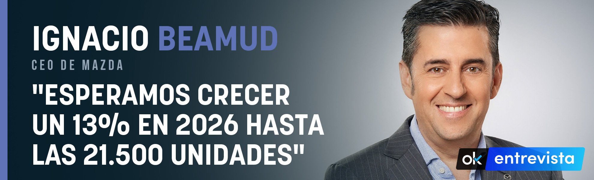 Ignacio Beamud, CEO de Mazda: Esperamos crecer un 13% en 2026 hasta las 21.500 unidades