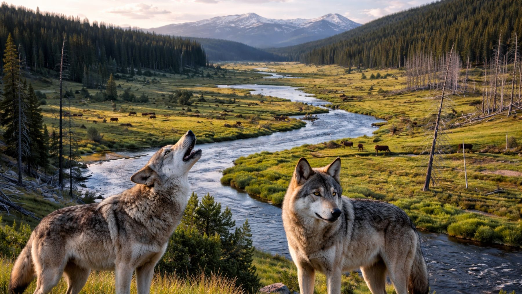 Gran decepción entre los zoólogos: los lobos no han conseguido restaurar al 100% el ecosistema de Yellowstone