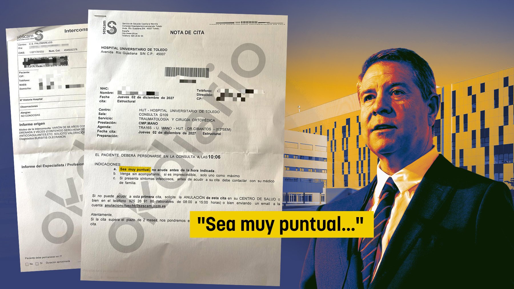 Esperpento en la Sanidad de Page: a un paciente le dan cita preferente para diciembre de 2027 y le piden puntualidad