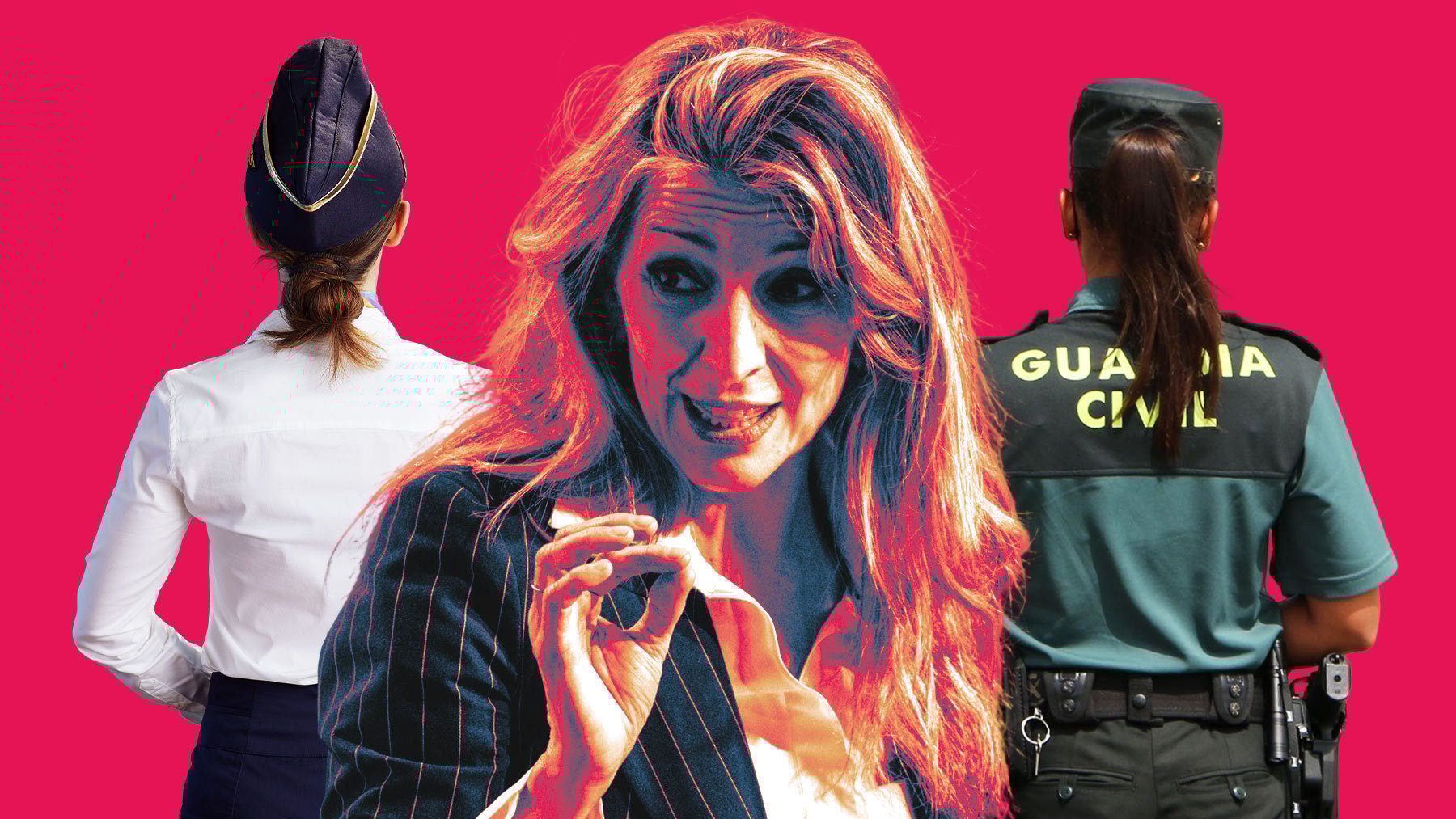 Yolanda Díaz exige la jubilación anticipada para las azafatas pero se la niega a las guardias civiles