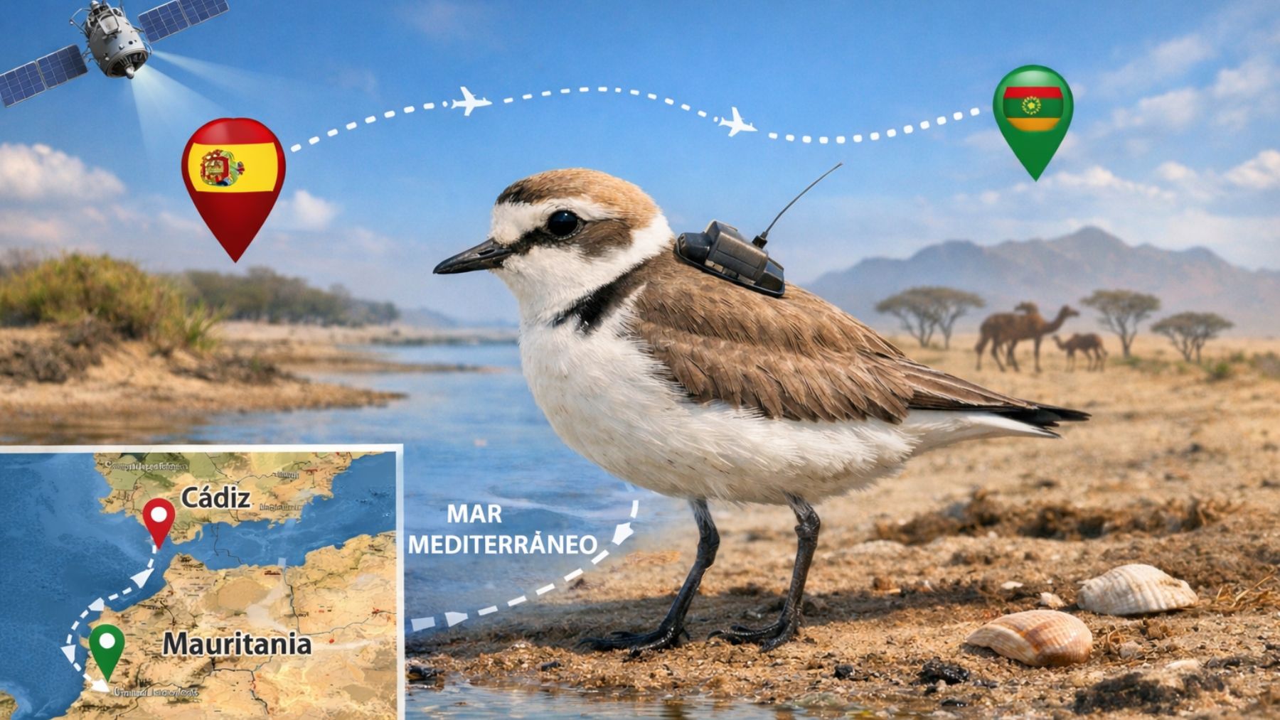 La zoología española celebra un nuevo hito: primer rastreo con GPS de una migración intercontinental de chorlitejo
