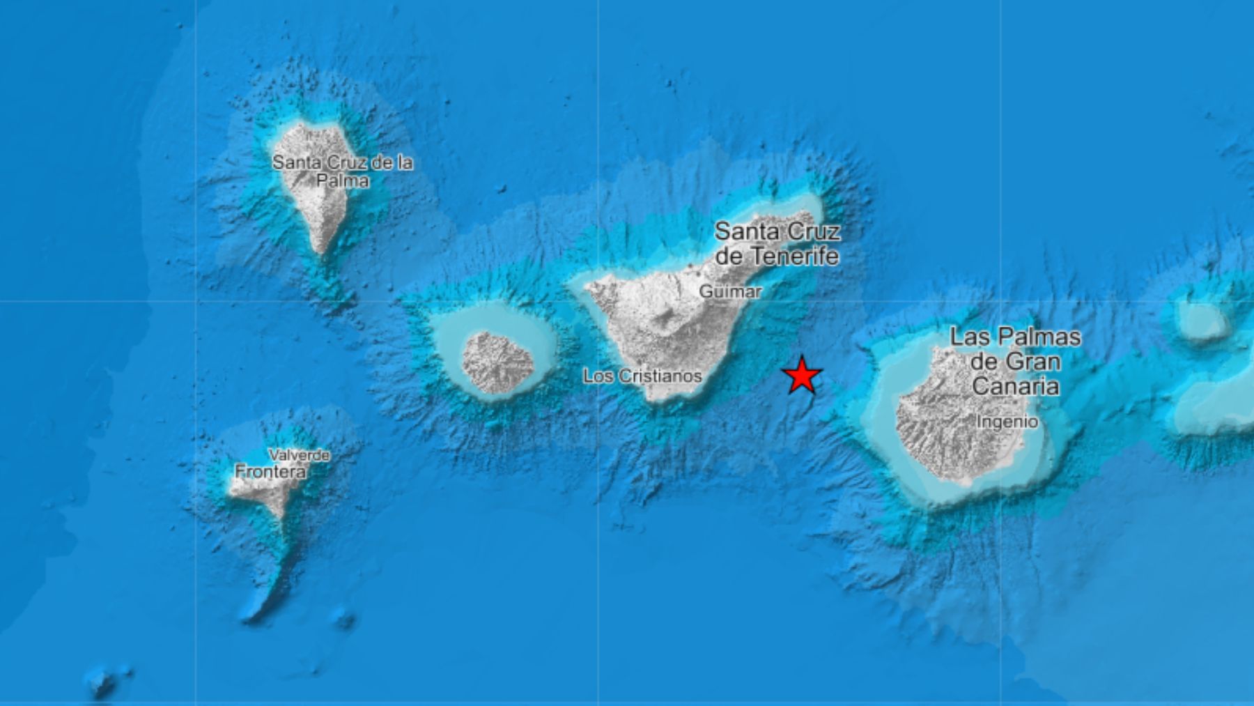 Un terremoto de magnitud 4,1 sacude Tenerife y Gran Canaria tras los enjambres sísmicos del Teide