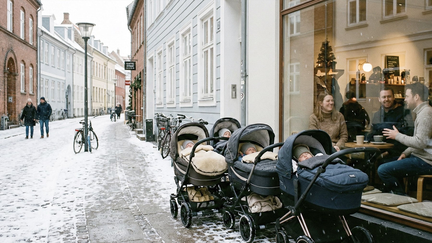 Suena insólito pero la ciencia lo avala: los bebés nórdicos duermen la siesta en la calle haga el tiempo que haga