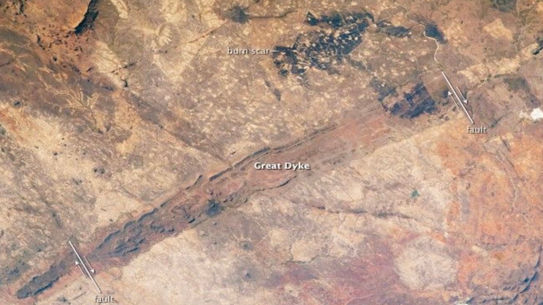 La NASA habla de maravilla geológica: descubren en África una impresionante estructura de 2500 millones de años