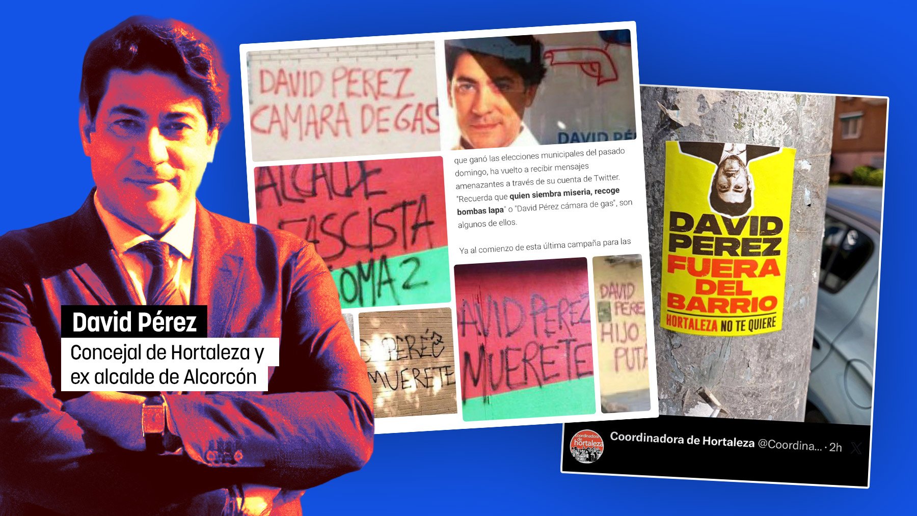 Brutal campaña de la izquierda contra el concejal de Hortaleza David Pérez: He recibido amenazas de muerte