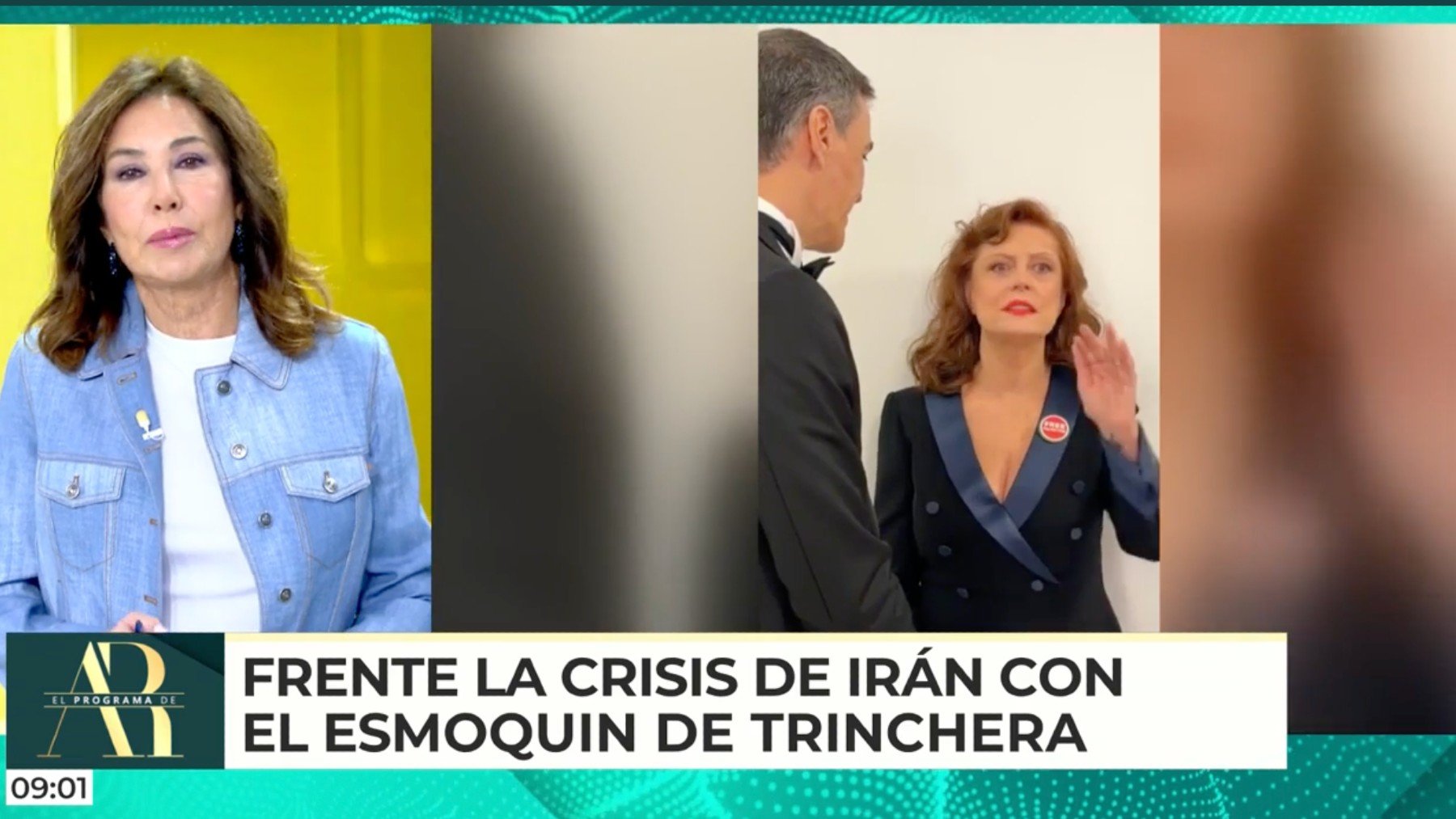 Ana Rosa cuestiona a Susan Sarandon: Resulta chocante escucharla en los Goya defender a Pedro Sánchez