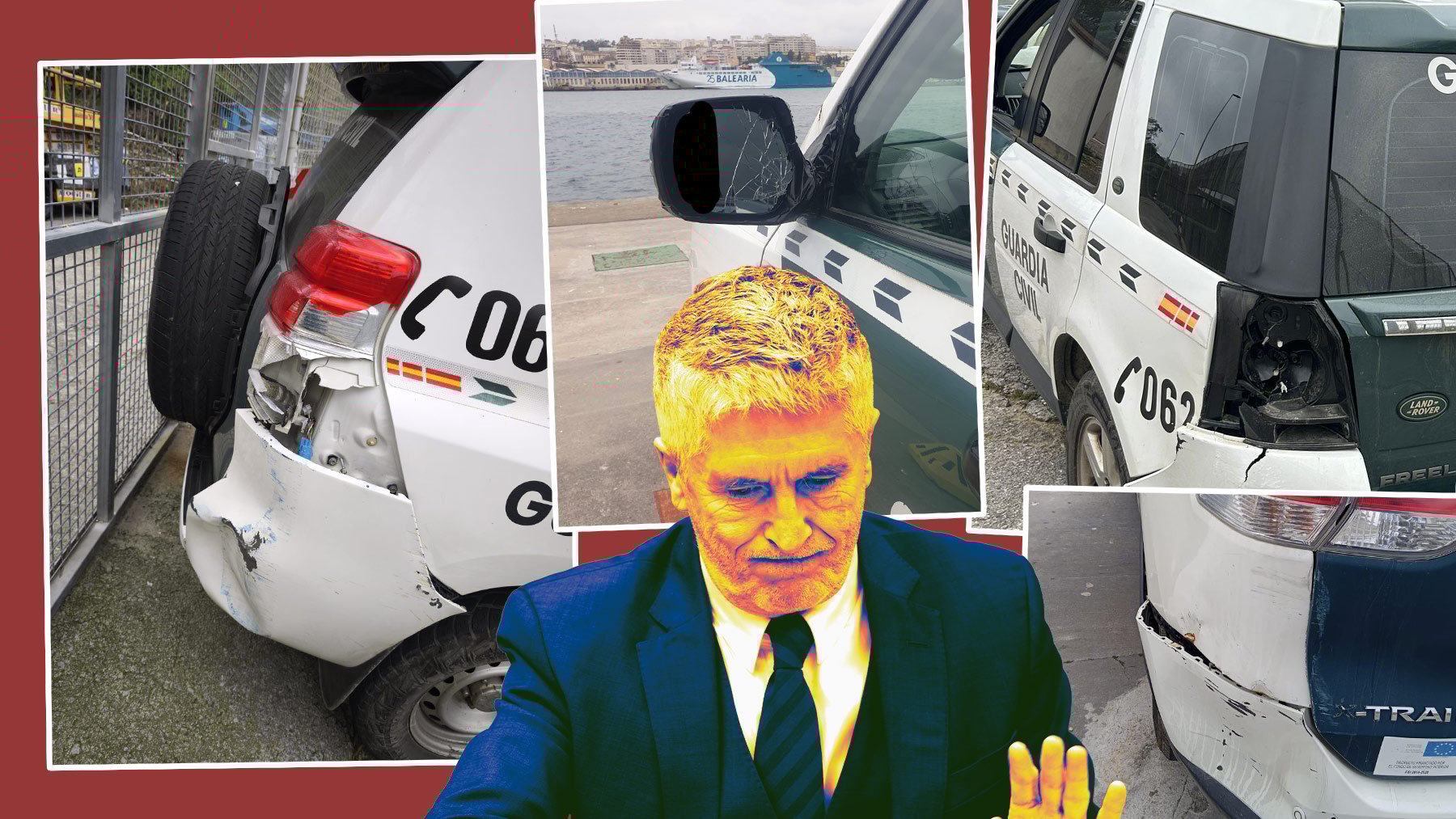 La Guardia Civil de Ceuta lucha contra el narcotráfico con coches de más de 20 años que se caen a pedazos