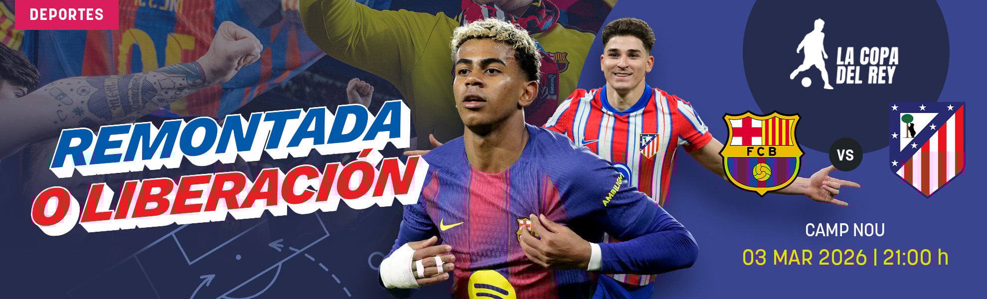 Barcelona-Atlético de Madrid: remontada o liberación