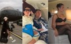 Cristiano Ronaldo y Georgina Rodríguez en su avión privado