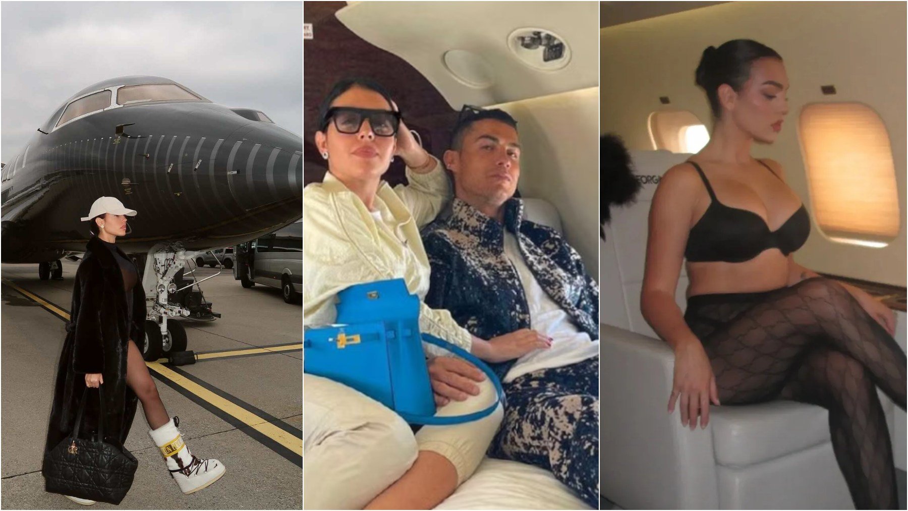 El avión privado de Cristiano Ronaldo y Georgina Rodríguez huye de Arabia Saudí y aterriza en Madrid