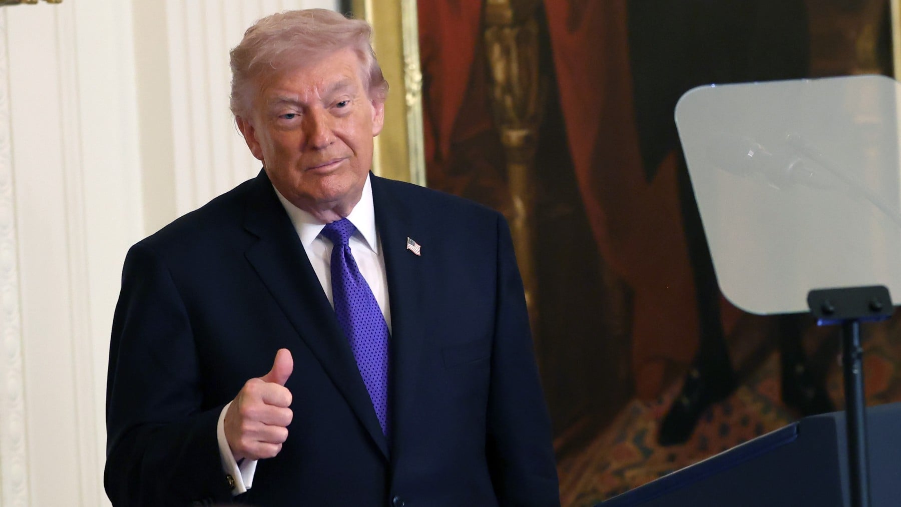 Donald Trump en la Sala Este de la Casa Blanca. (Foto: Getty Images)