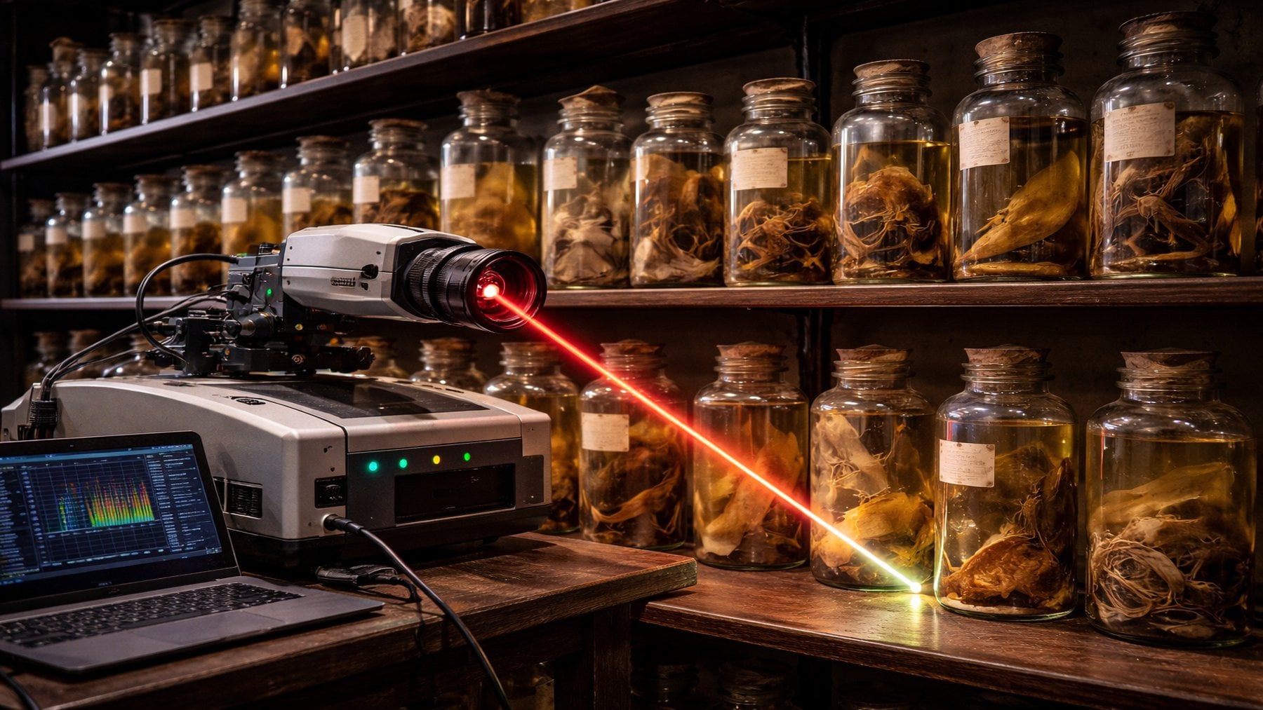 Parece raro pero hay un motivo de peso: científicos disparan con láser a los animales que Darwin conservó casi 200 años