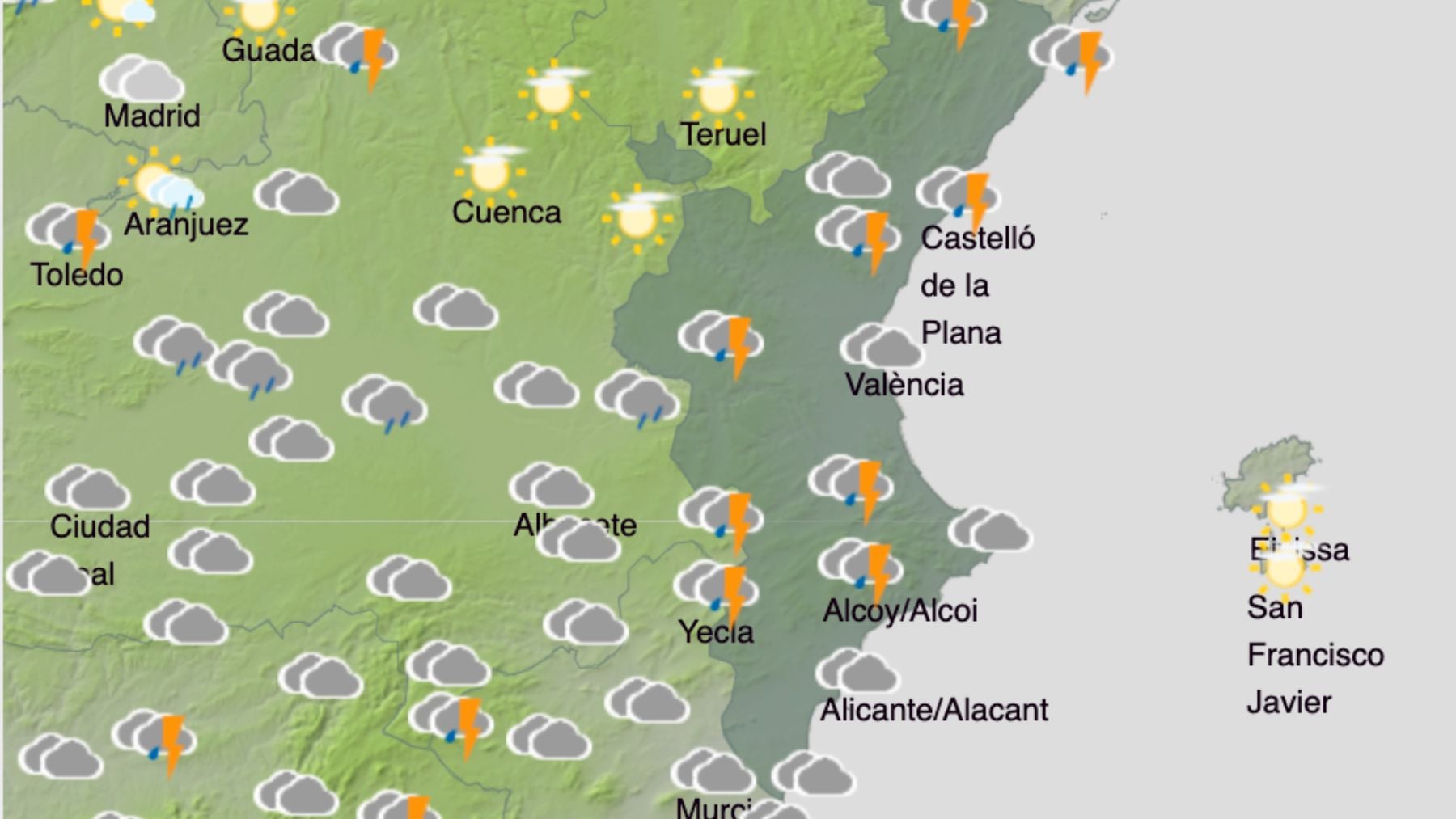 La Comunidad Valenciana sigue en alerta amarilla: la AEMET avisa por viento y lluvias