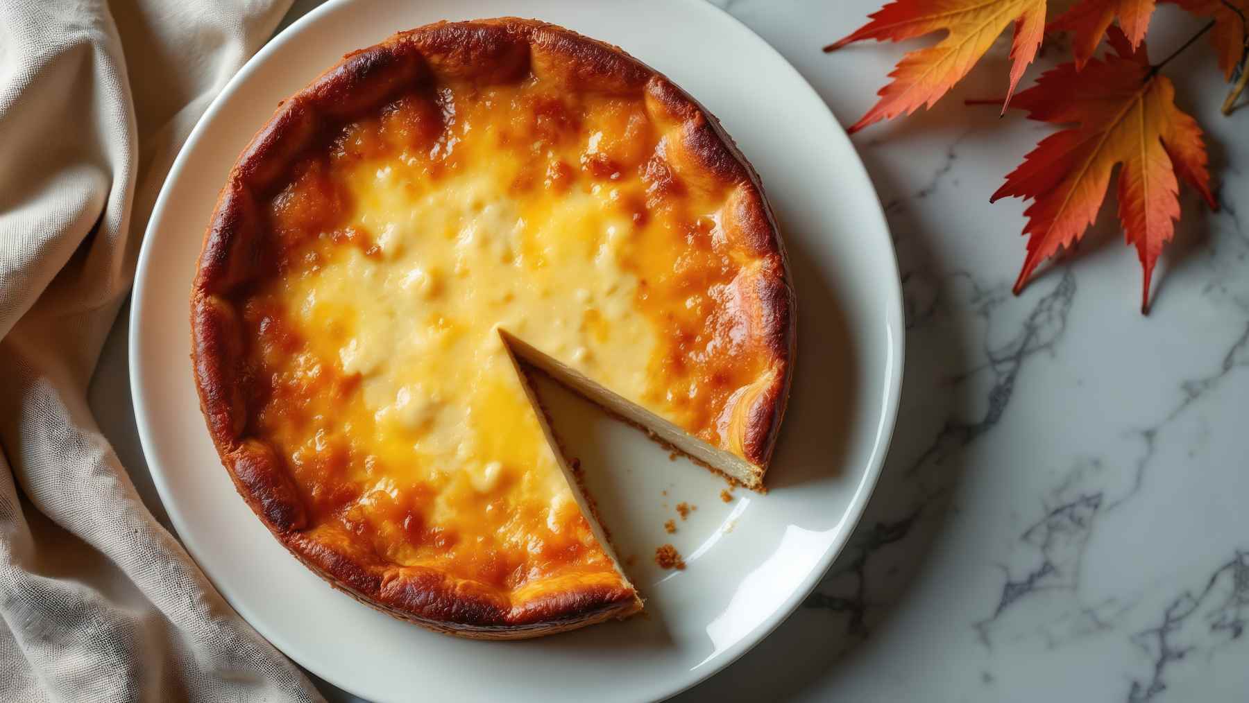 Tarta de queso con queso batido fácil y cremosa