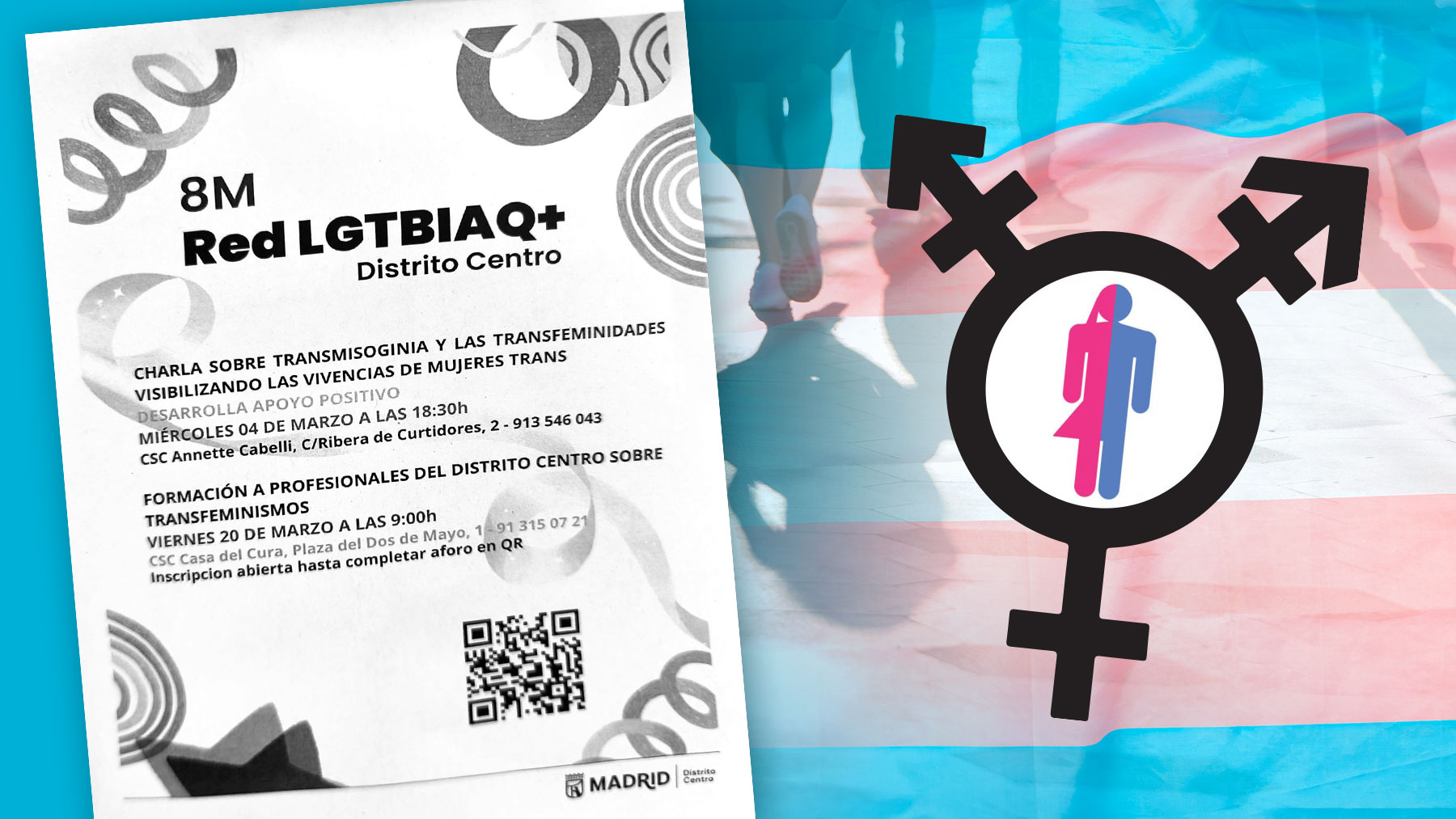 El Ayuntamiento de Madrid organiza una charla sobre transmisoginia y transfeminidades de mujeres trans por el 8M