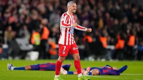 Griezmann celebra el pase a la final de Copa. (Antoine Griezmann)