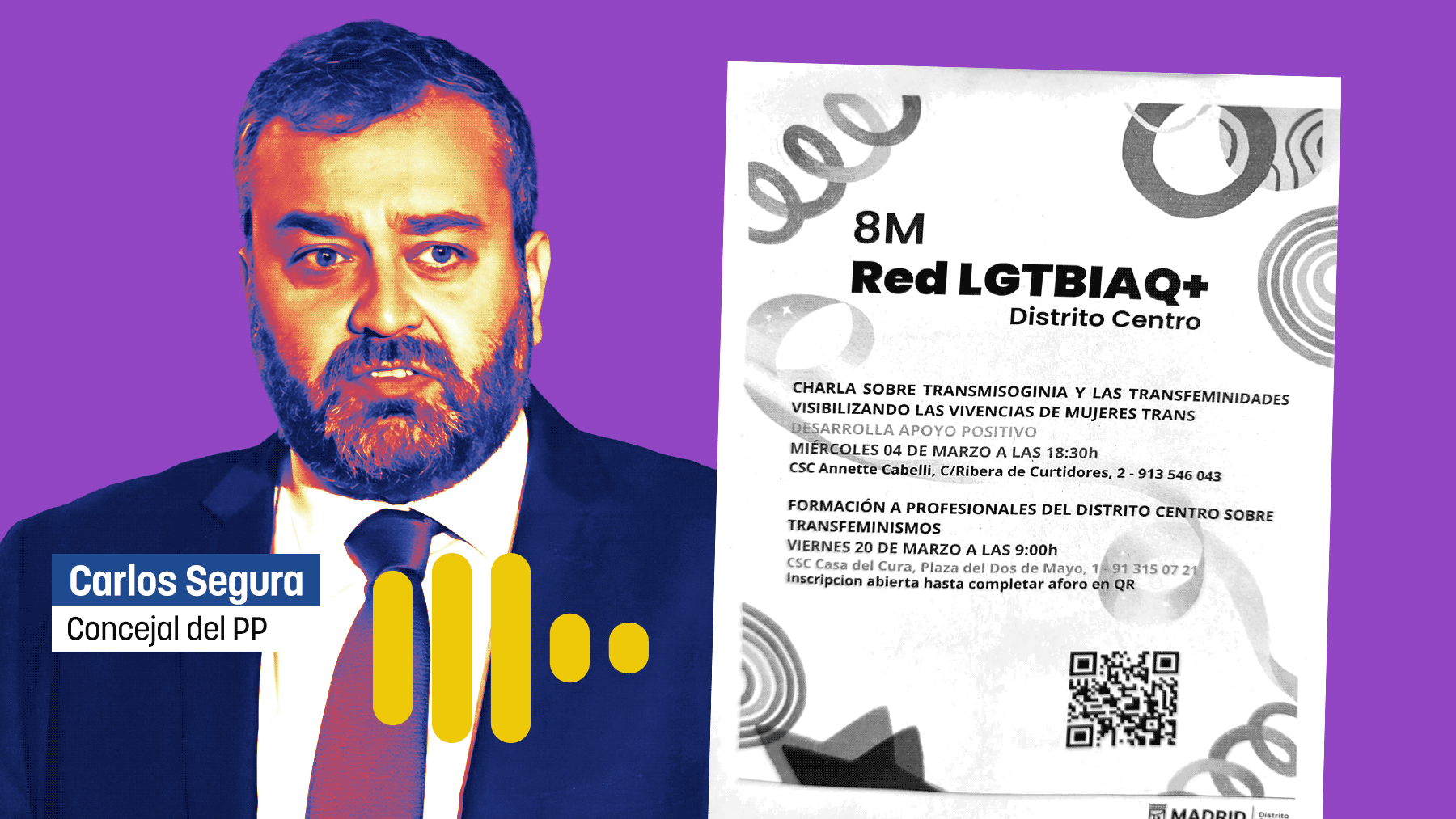 Esperpento del concejal del PP de Madrid que organiza las charlas LGTBIAQ+: No sé qué es la transfeminidad