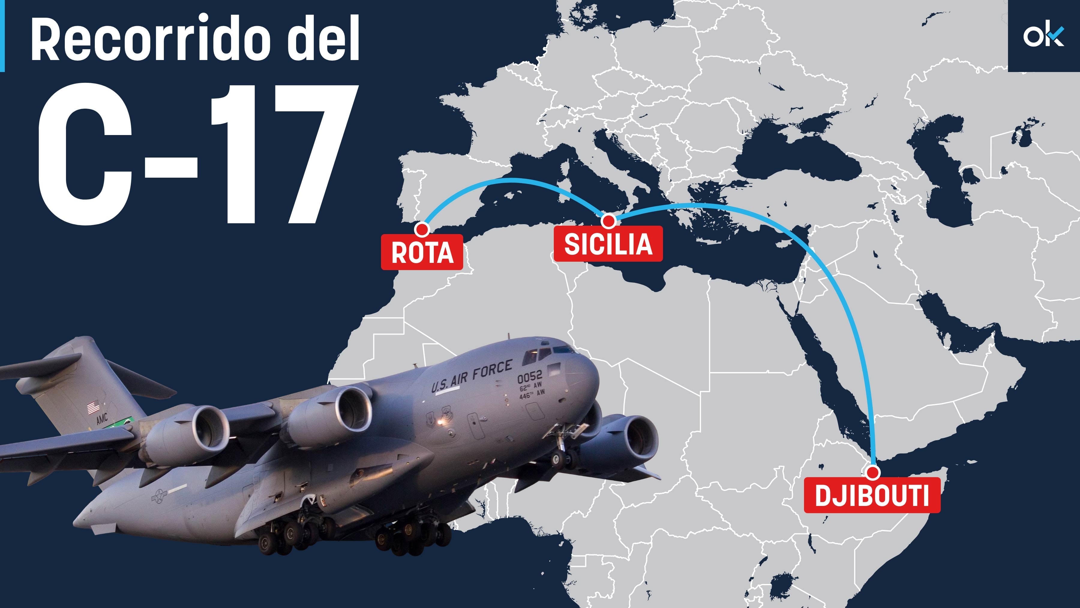 España sí colabora en la guerra: el C-17 de Rota acabó en una base de drones que EEUU usa contra Irán