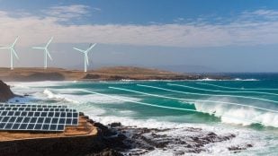 El sistema danés de Wavepiston transforma la fuerza del océano en electricidad y suministro de agua potable para la isla de Barbados.El sistema danés de Wavepiston transforma la fuerza del océano en electricidad y suministro de agua potable para la isla de Barbados. (Foto: Wavepiston)