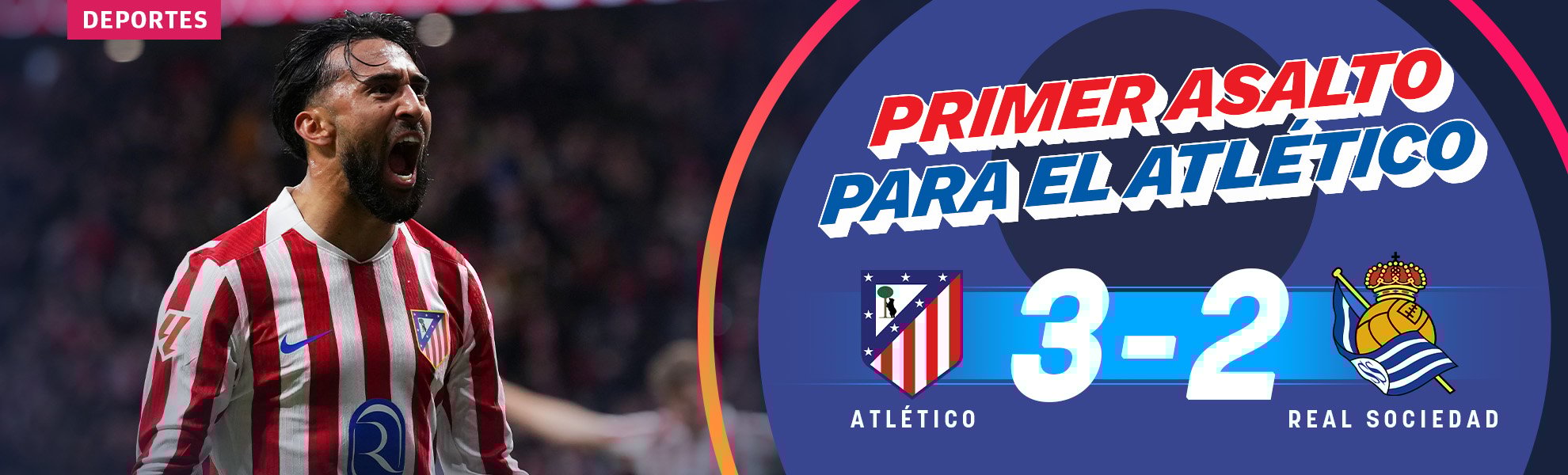 El Atlético le gana el primer asalto a la Real Sociedad