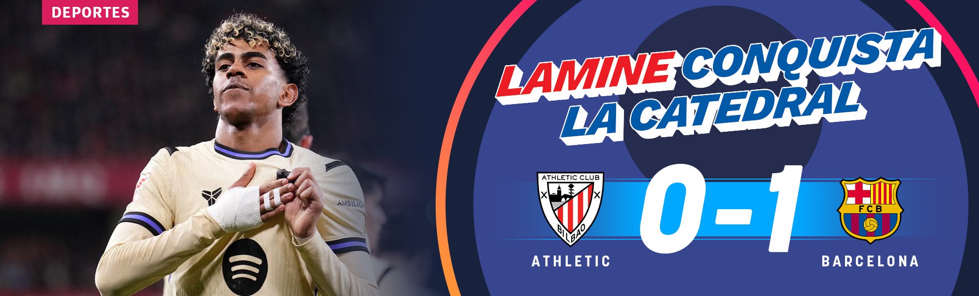 Athletic 0-1 Barcelona: Lamine conquista la Catedral