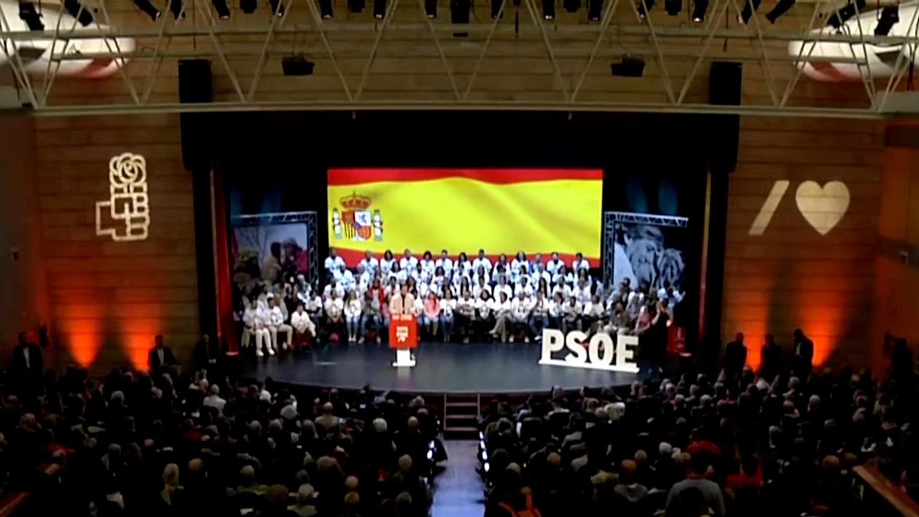 Pedro Sánchez, presidente del Gobierno, en un mitin en Soria.