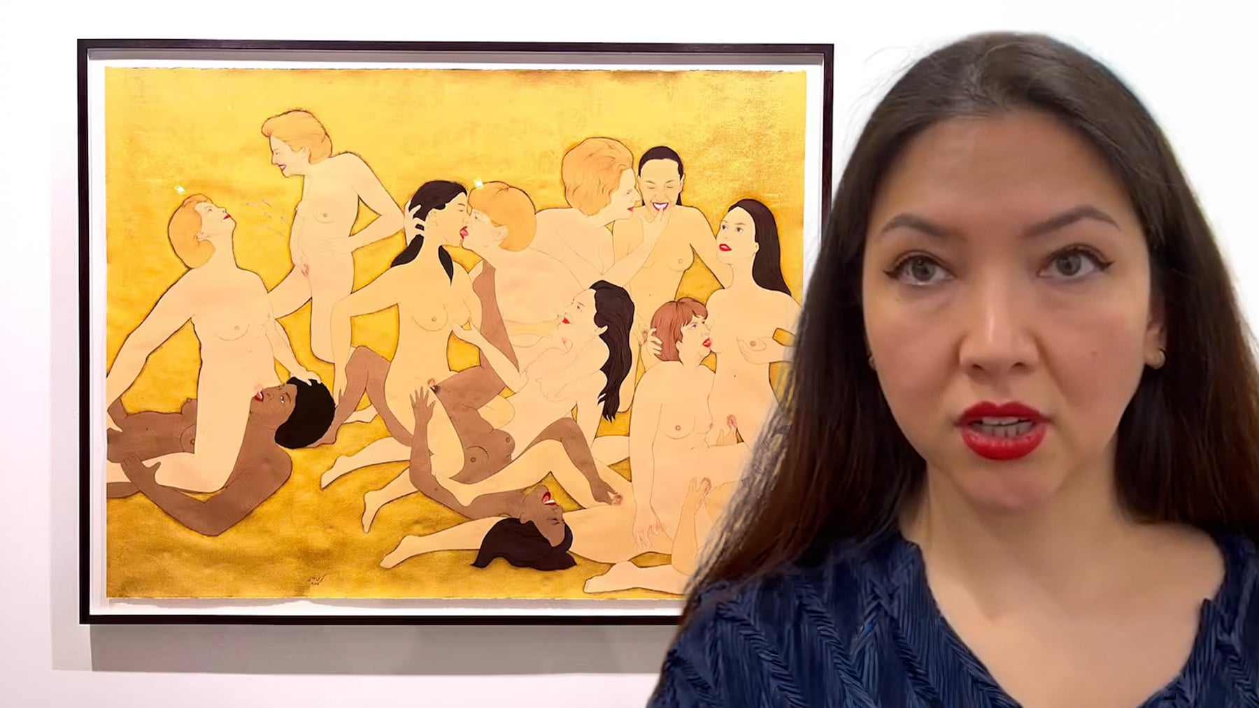 Kubra Khademi, la artista afgana de la orgía en ARCO entre Kamala Harris, Hillary Clinton y Von der Leyen