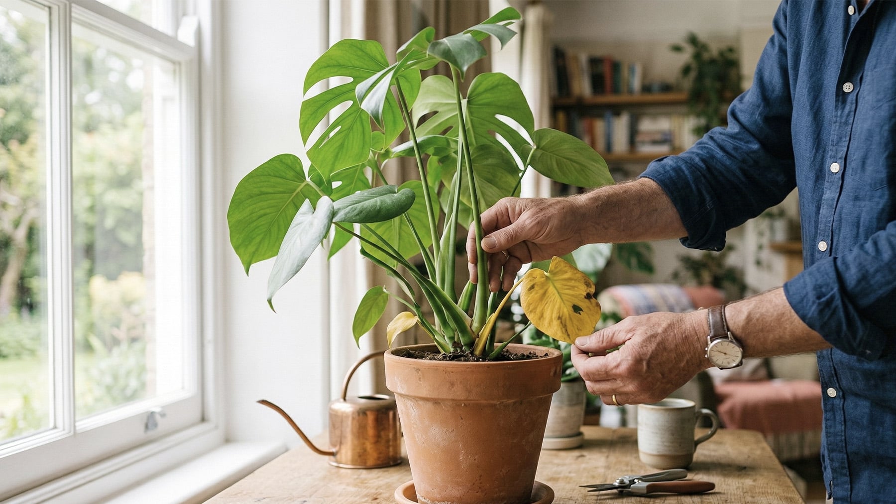 Aparición de una hoja amarilla. Foto: ilustración propia.