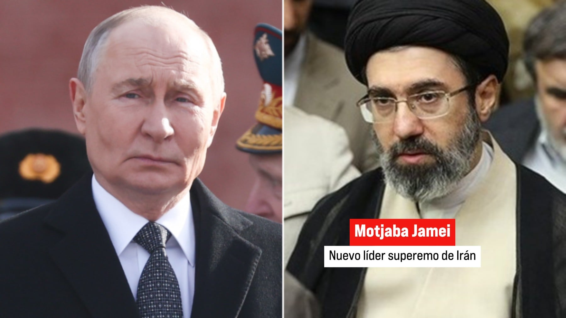 Putin garantiza el apoyo total al nuevo líder supremo Mojtaba Jamenei tras la eliminación de su padre