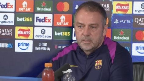 Flick en sala de prensa. (FC Barcelona)