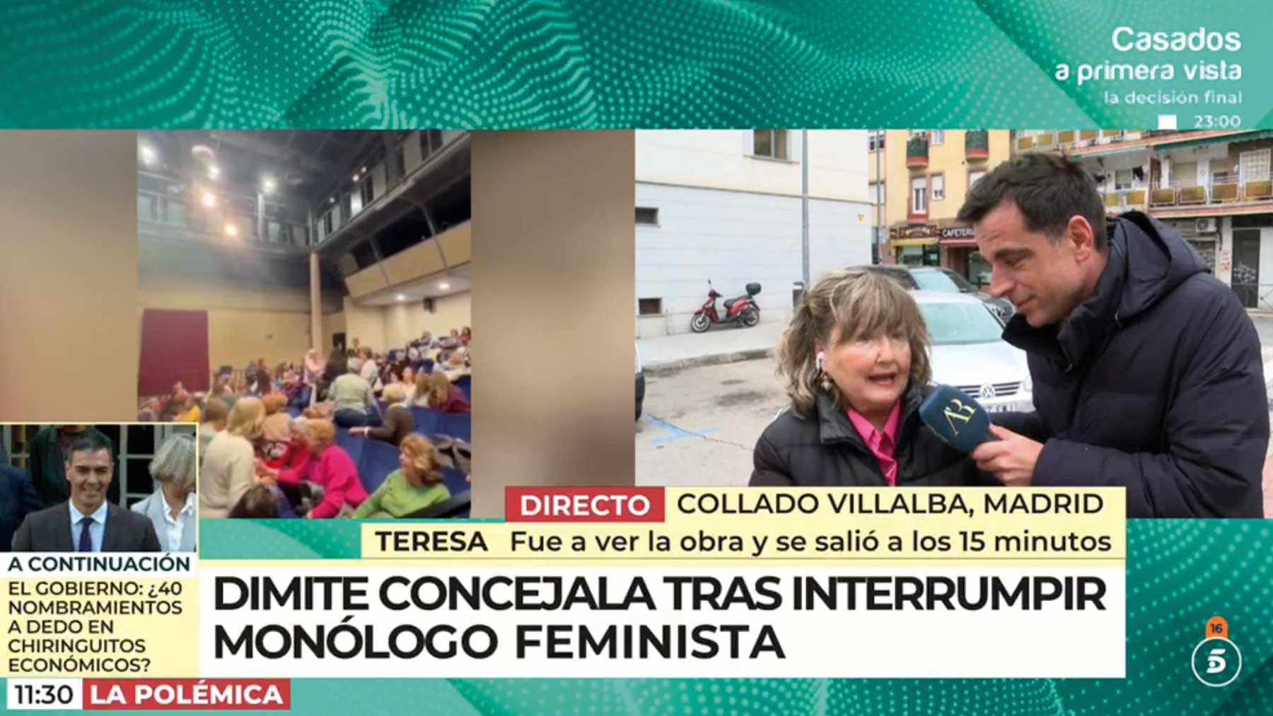 Una espectadora de la obra feminista
