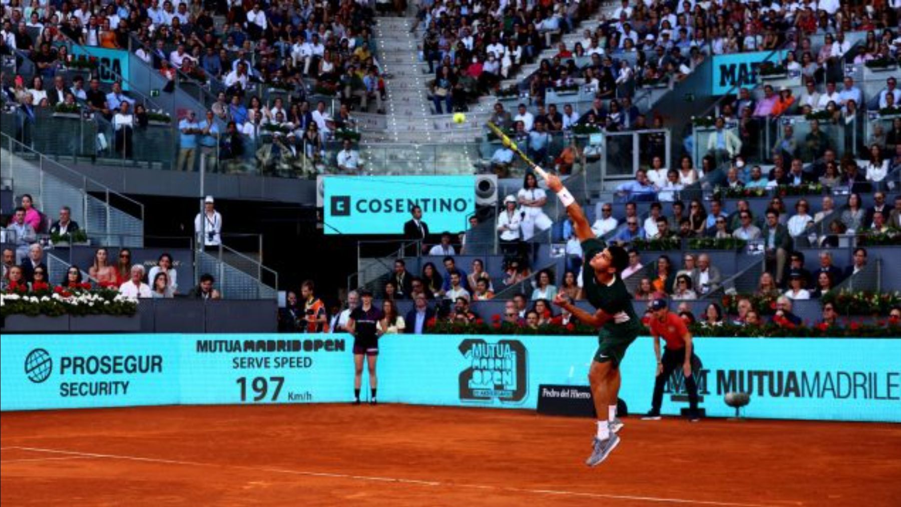 Carlos Alcaraz, en el Mutua Madrid Open. (Getty)