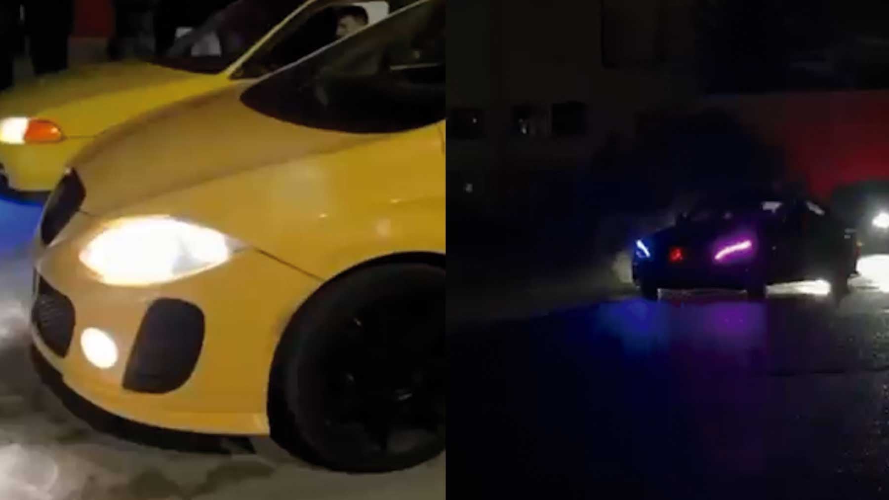 Así fueron las carreras ilegales con trompos y quemadas de rueda en varios polígonos de Palma