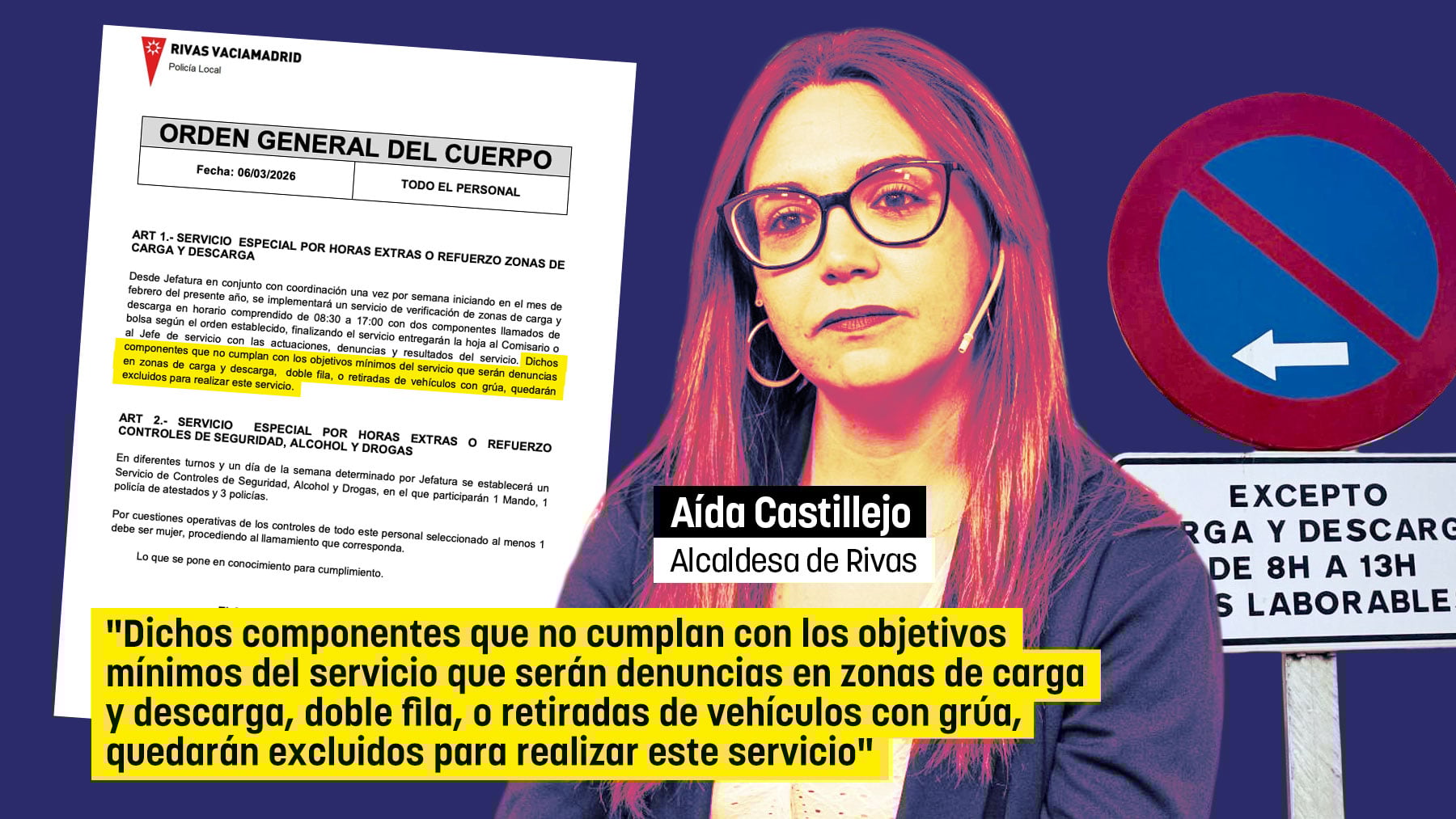 El gobierno de Rivas pide a los policías más multas en carga y descarga si quieren cobrar horas extra