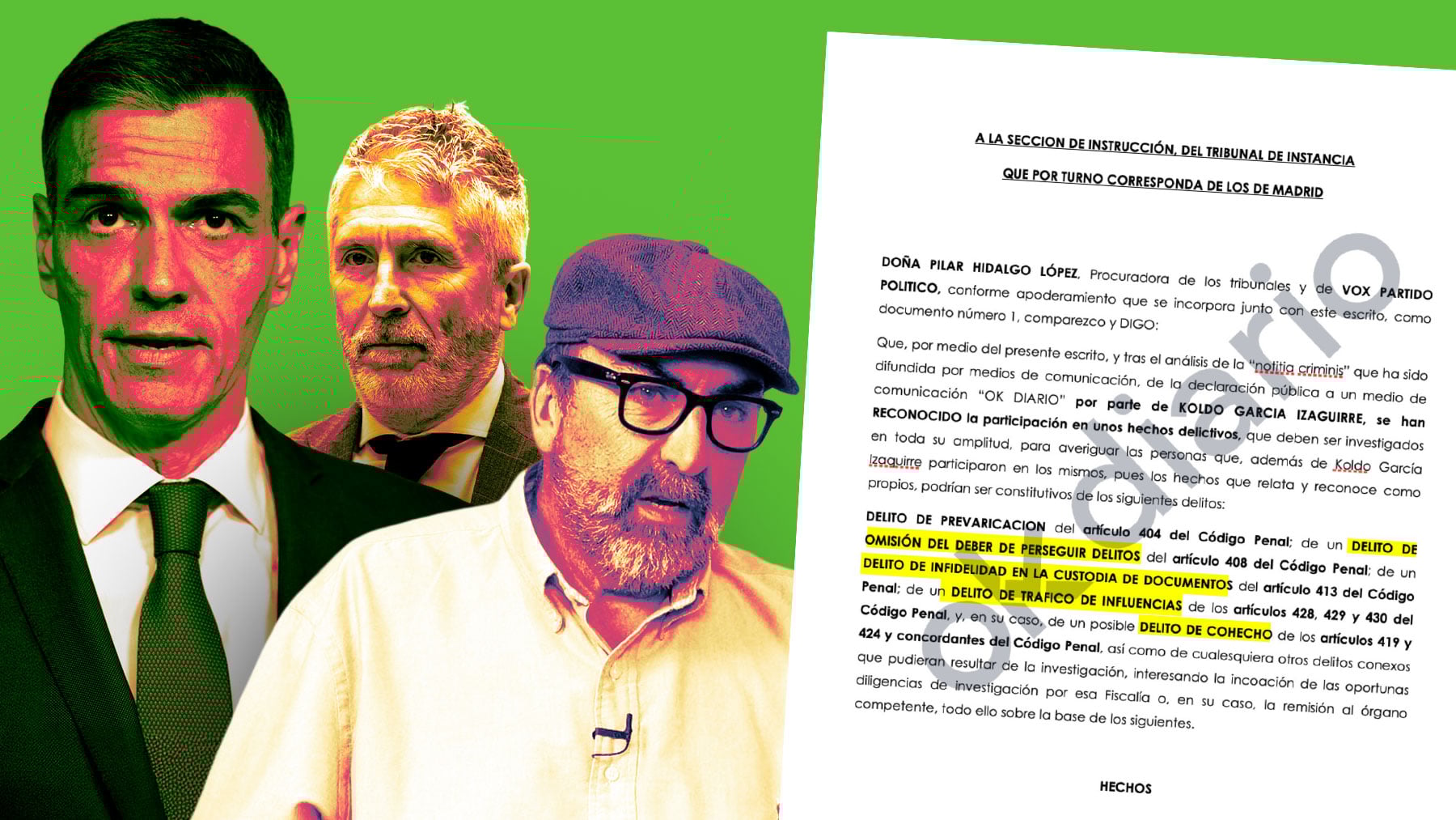 Vox denuncia a Sánchez y Marlaska por hacer desaparecer el atestado de la fiesta en pandemia de Sicilia con coca a granel