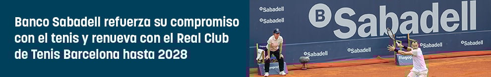 Banco Sabadell refuerza su compromiso con el tenis y renueva con el Real Club de Tenis Barcelona hasta 2028