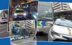Conductores de bus y taxistas de Palma inician una guerra en las redes tras el atropello de Plaza de España