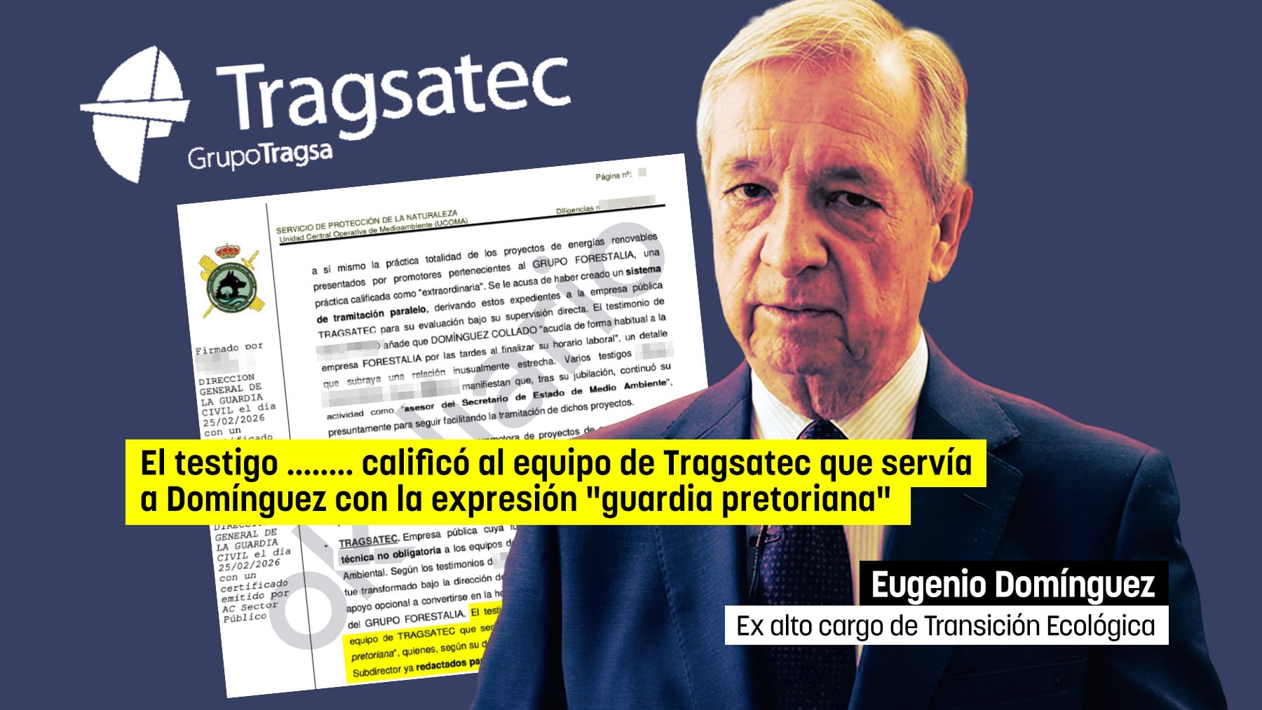 El alto cargo de Ribera detenido en Forestalia usó pretorianos de la empresa que enchufó a Jésica