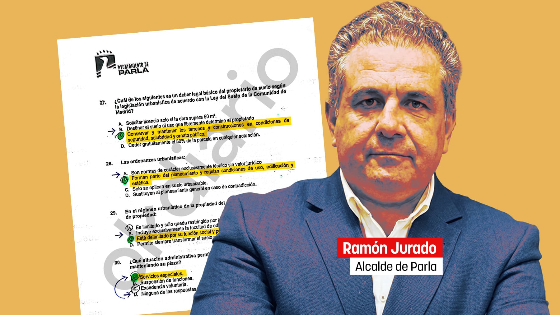 El Ayuntamiento de Parla amaña un examen marcándolo con un patrón de signos filtrado a los opositores afines